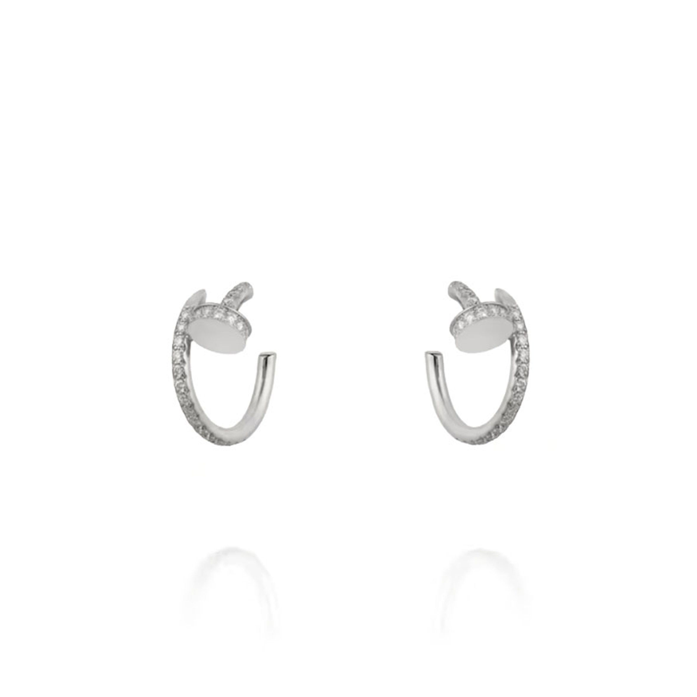 Ca*t1er juste un clou hoop earrings small model paved ref. b8301431